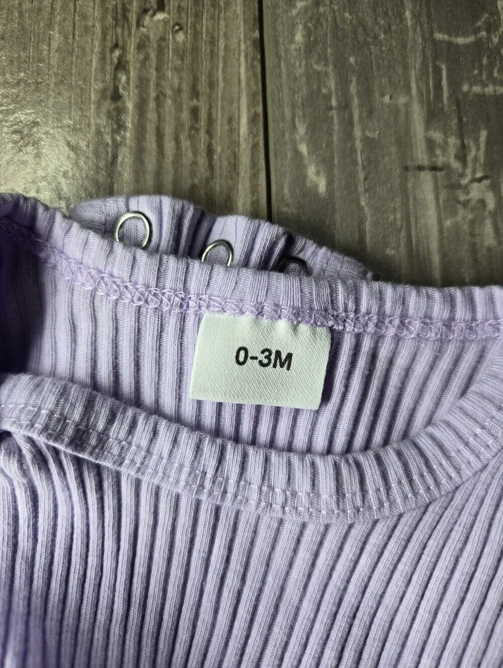 Baby Lavender Ruffled Sleeve One-Piece Bodysuit Size 0-3M NWOT